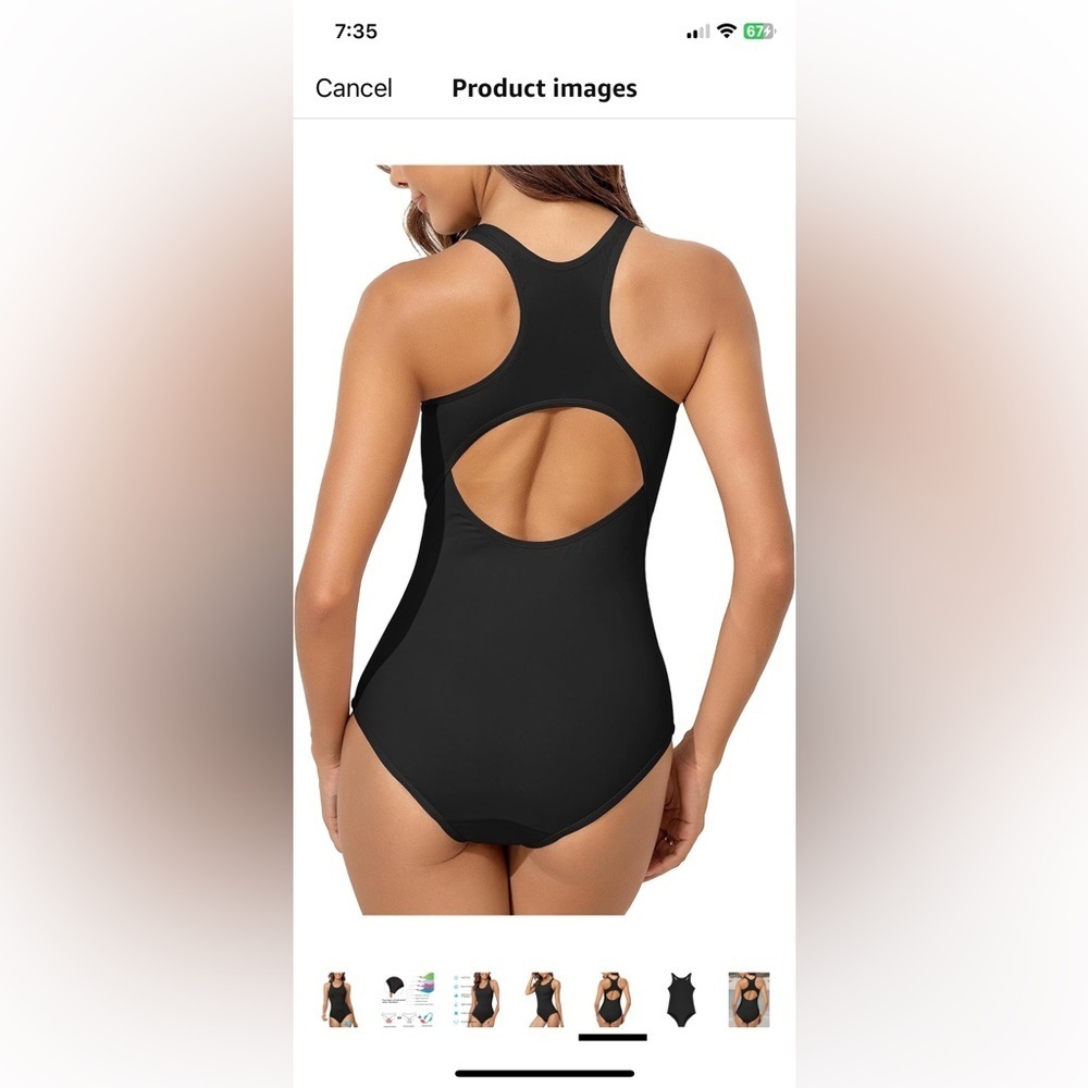 Racer back one piece swimsuit, period proof - Picture 8 of 12